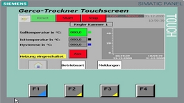 Granulattrockner mit Touchscreen