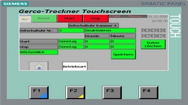 Granulattrockner mit Touchscreen